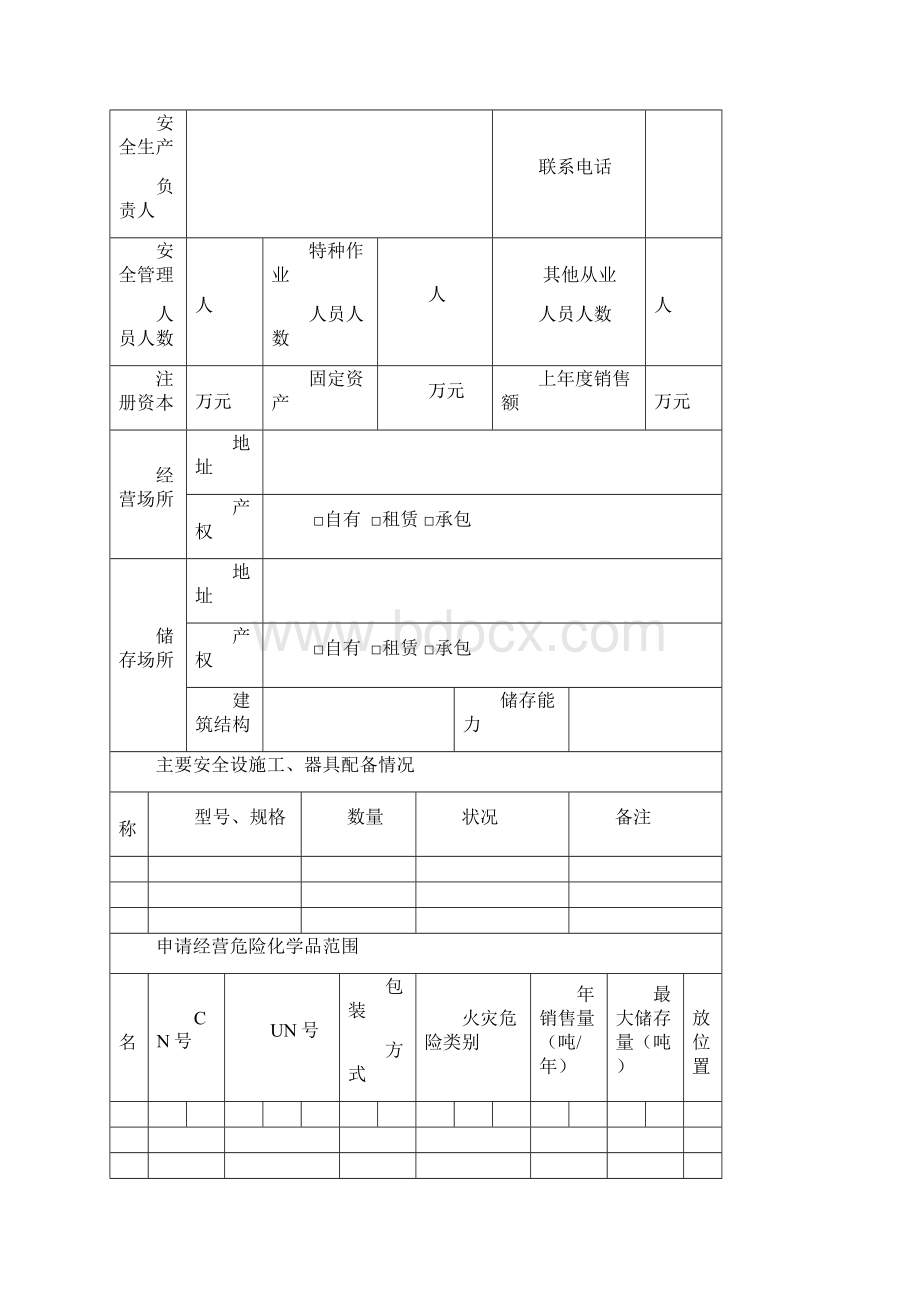 危险化学品经营许可证申请书.docx_第2页