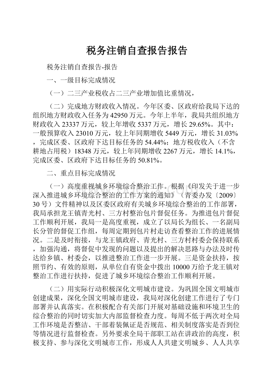 税务注销自查报告报告.docx_第1页