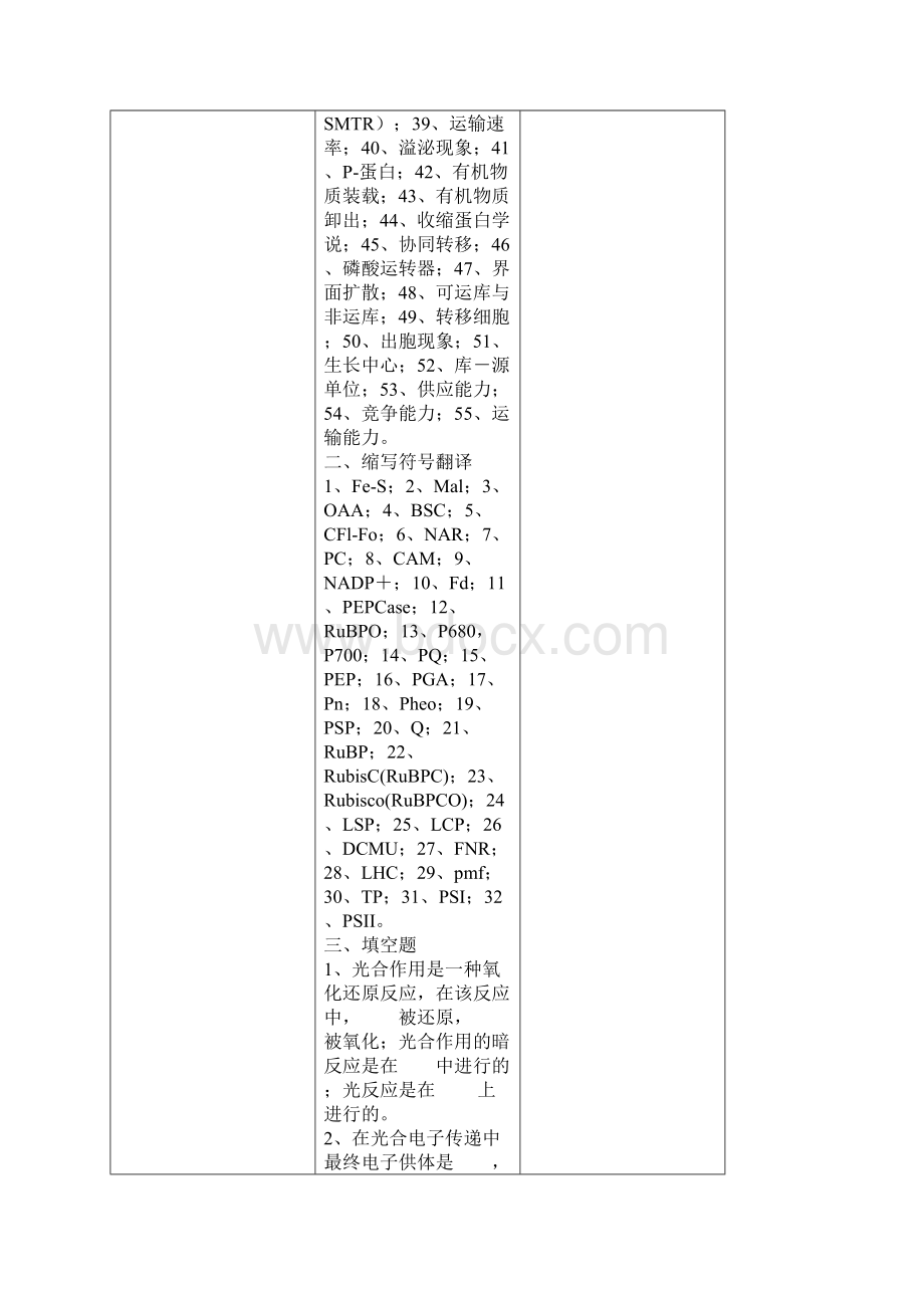 园林专业 第三章 植物的光合作用复习题及参考答案.docx_第2页