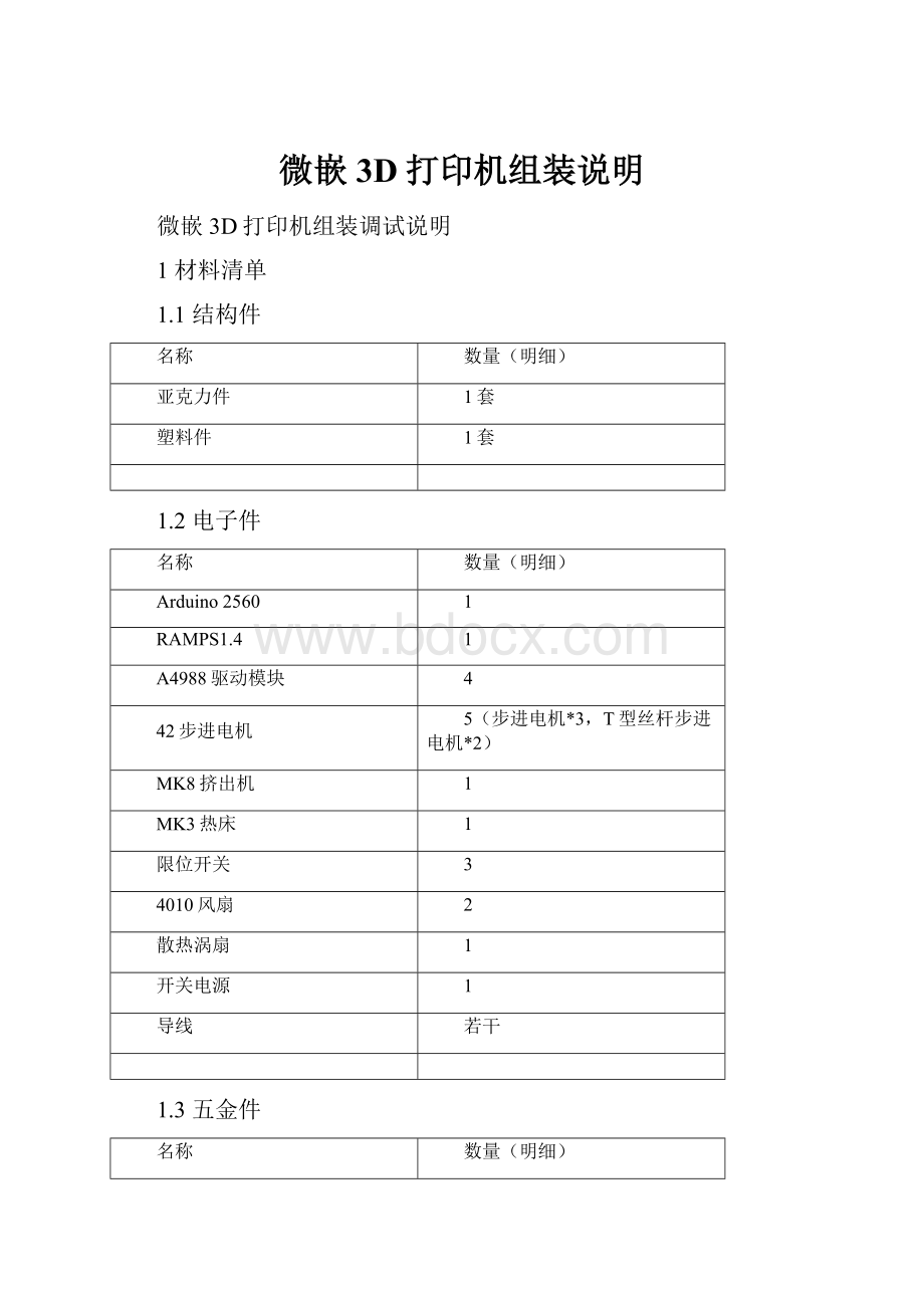 微嵌3D打印机组装说明.docx_第1页