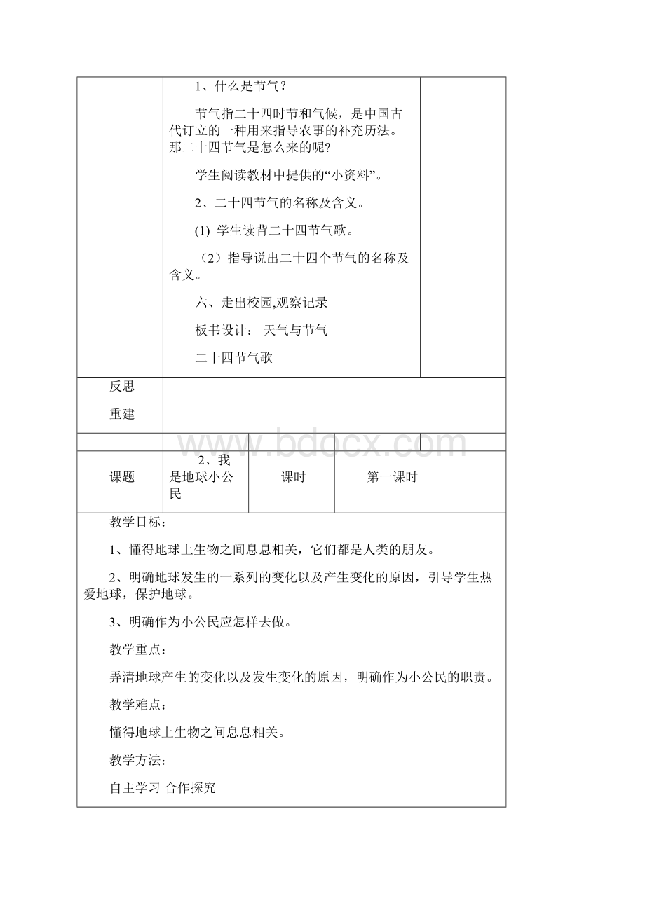 6年级上册环境备课山东科技出版社 表格式.docx_第3页