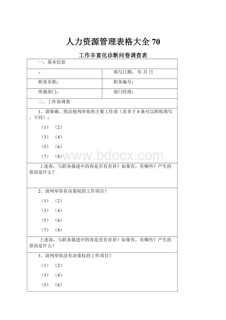 人力资源管理表格大全70.docx_第1页