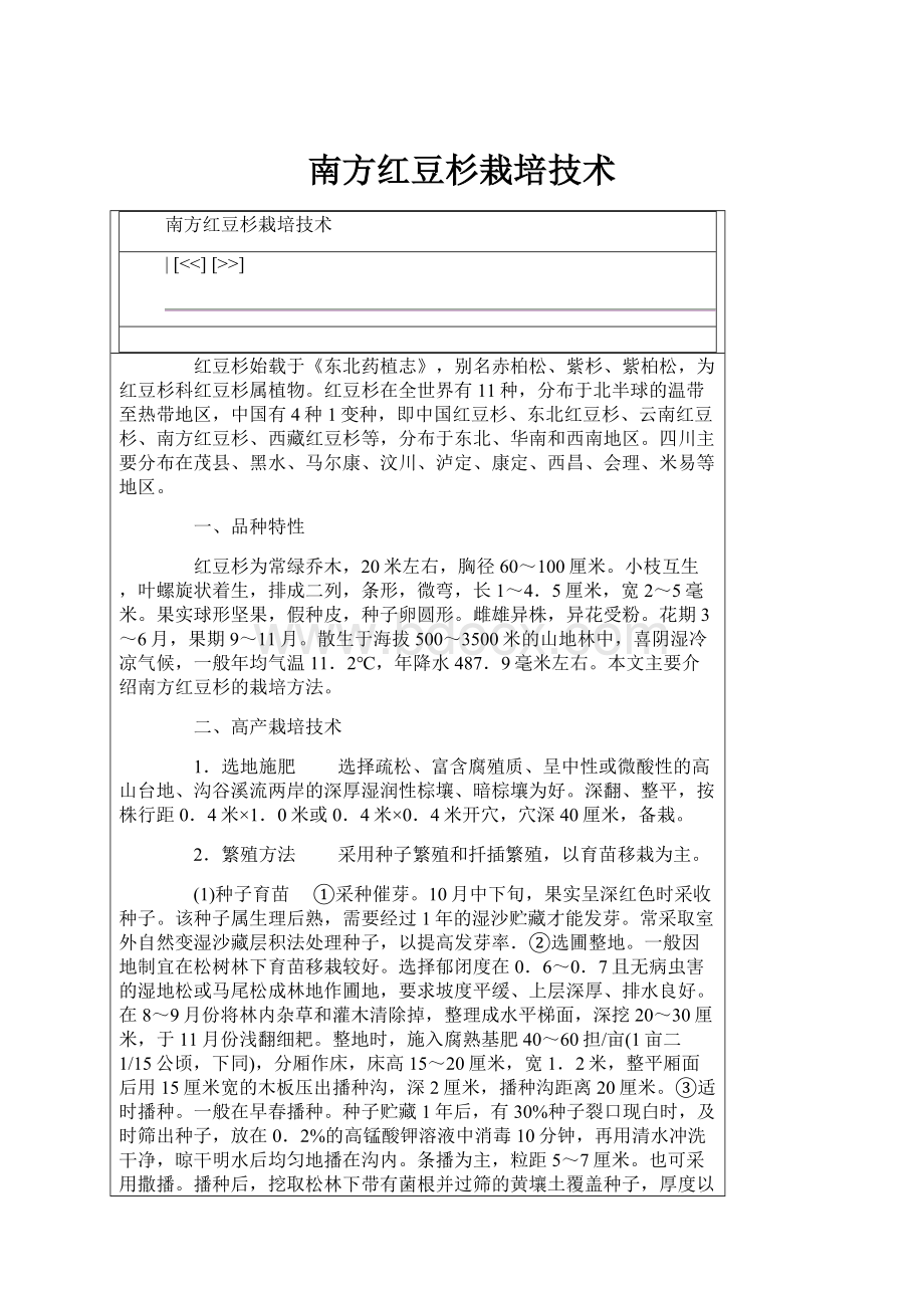 南方红豆杉栽培技术.docx