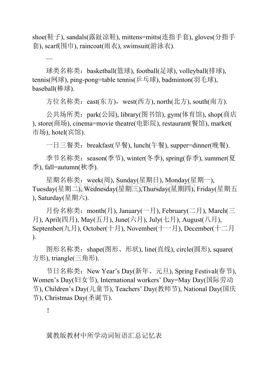 冀教版小学六年级英语总复习资料.docx_第3页