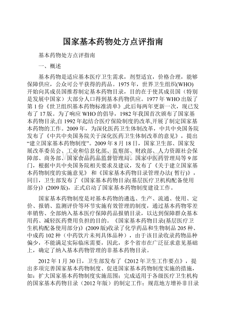 国家基本药物处方点评指南.docx