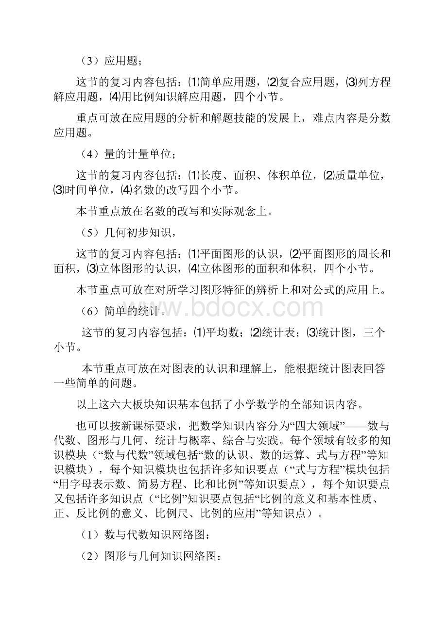 小学六年级毕业班数学复习计划49758讲课教案.docx_第3页