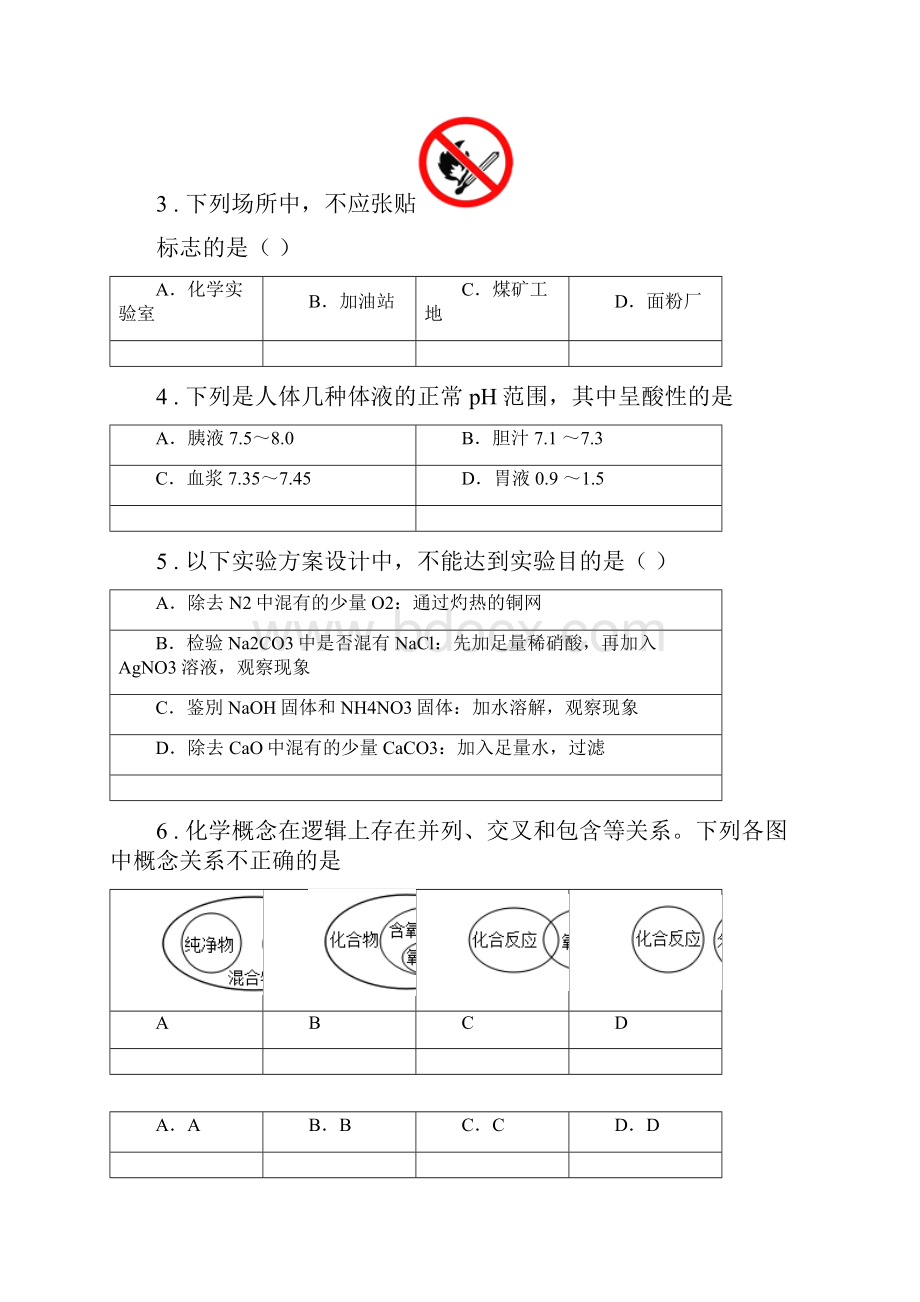 人教版九年级下学期第三次中考模拟测试化学试题.docx_第2页