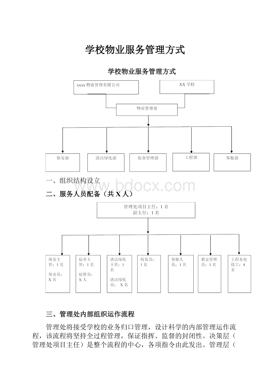 学校物业服务管理方式.docx_第1页