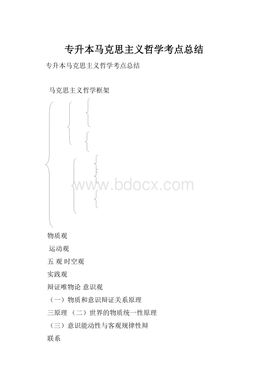 专升本马克思主义哲学考点总结.docx_第1页