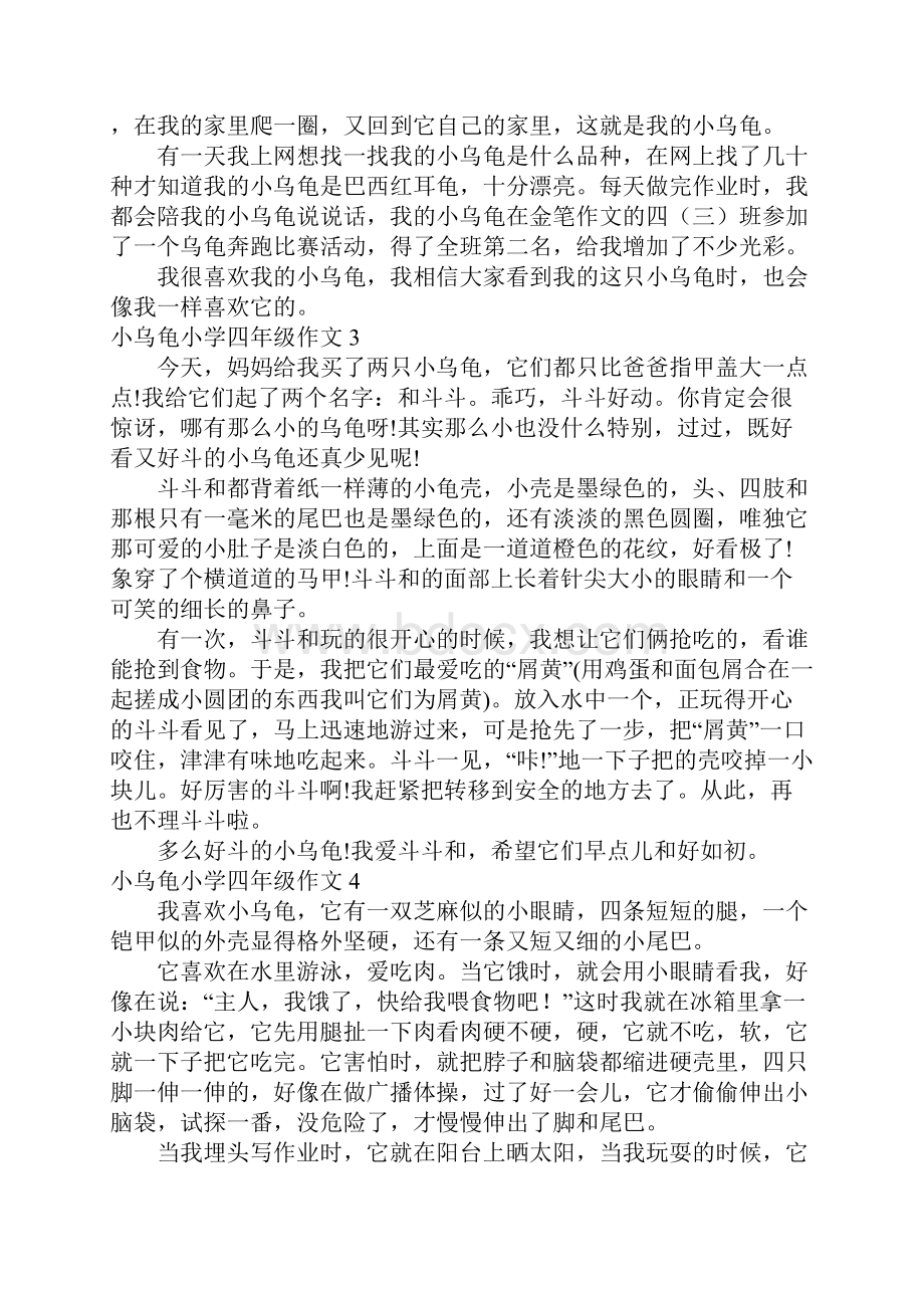 小乌龟小学四年级作文.docx_第2页