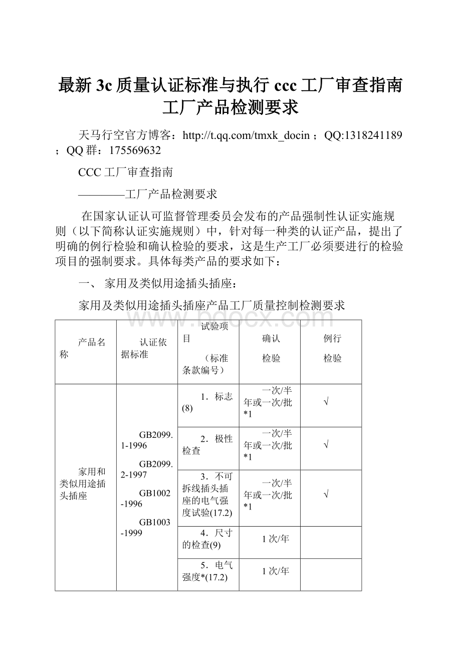 最新3c质量认证标准与执行ccc工厂审查指南工厂产品检测要求.docx_第1页