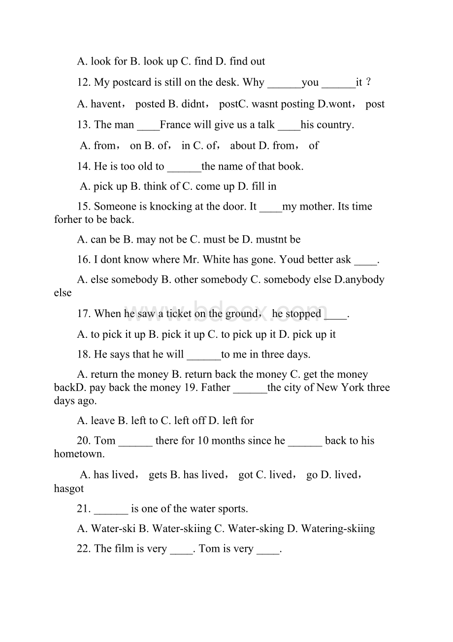 初二英语高难度难度大的选择题100例.docx_第2页