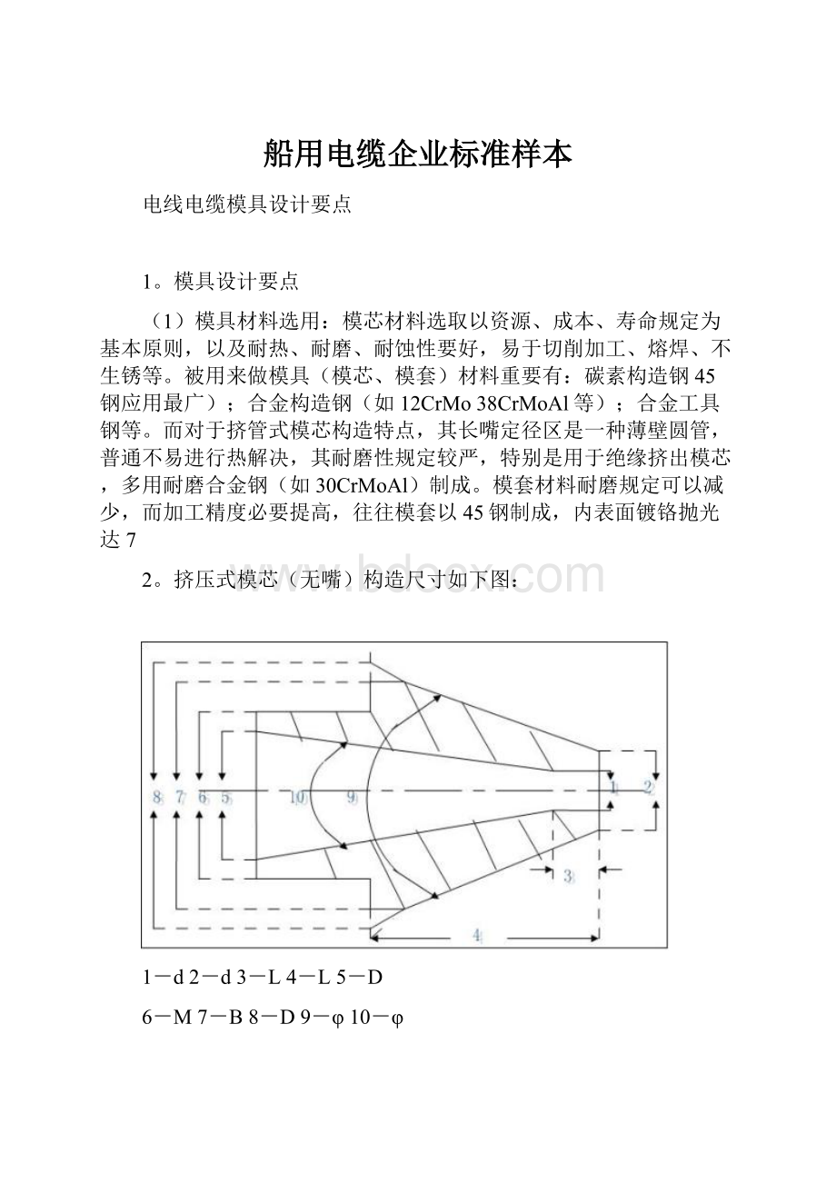 船用电缆企业标准样本.docx_第1页