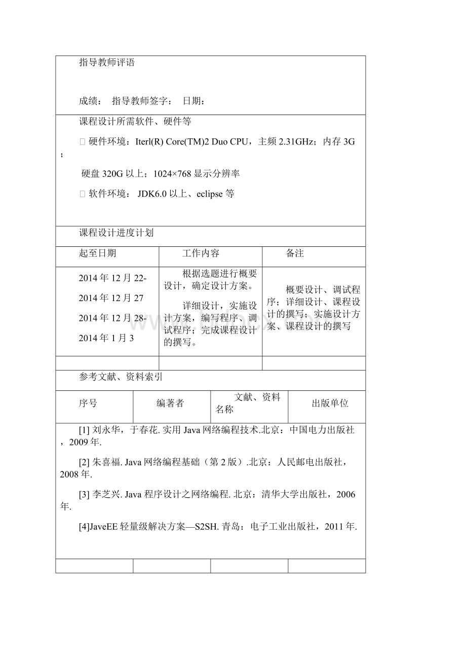 课程设计任务书模板《J2EE轻量级解决方案》.docx_第2页