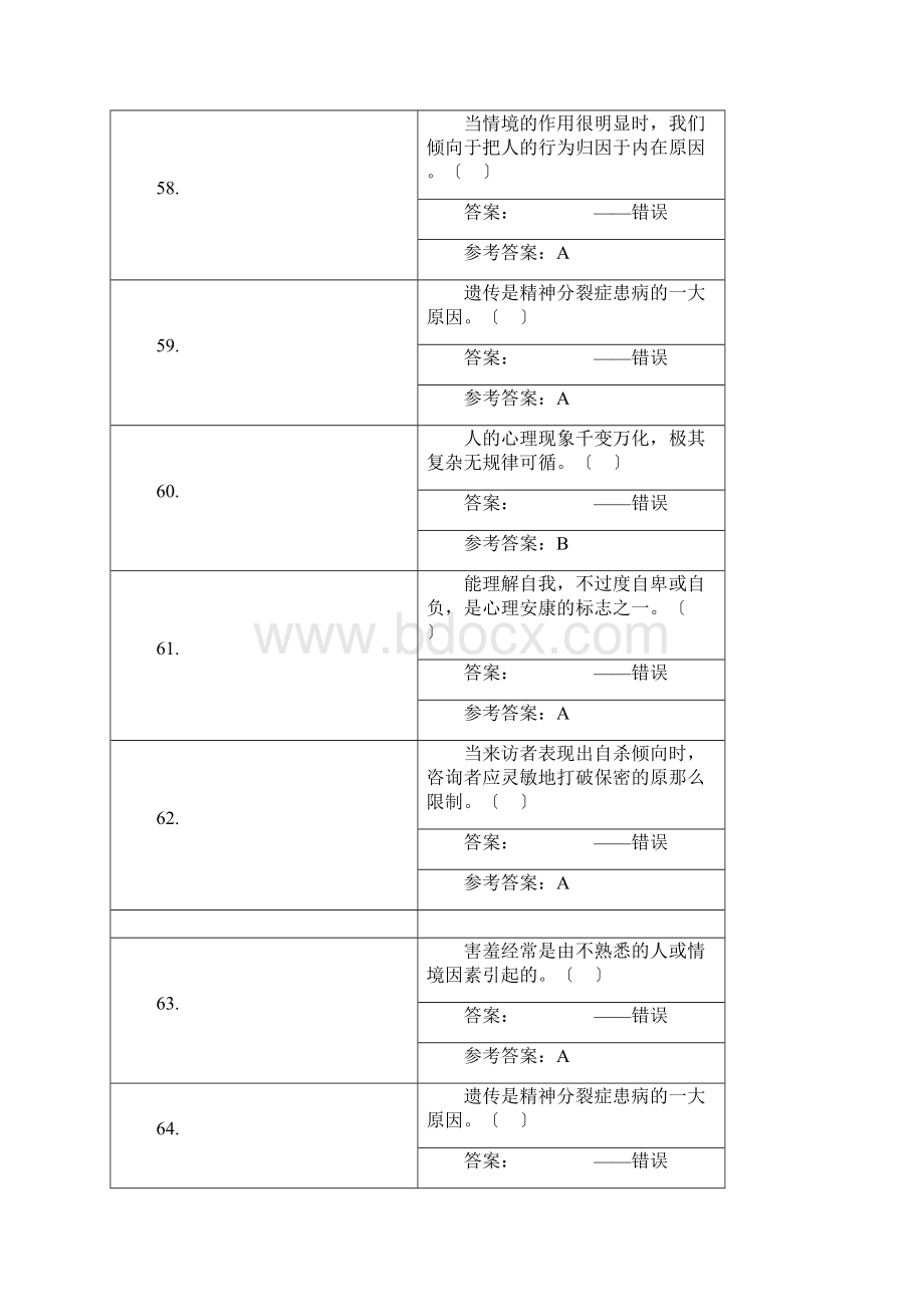 公需课专业技术人员考试心理健康考试题库判断题.docx_第3页