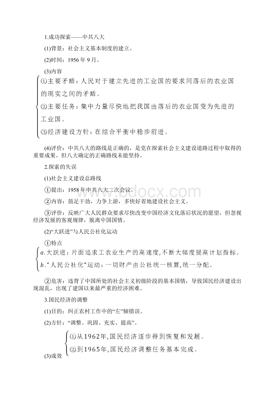 北师大版高中历史专题突破精品文中国社会主义建设道路的探索.docx_第3页