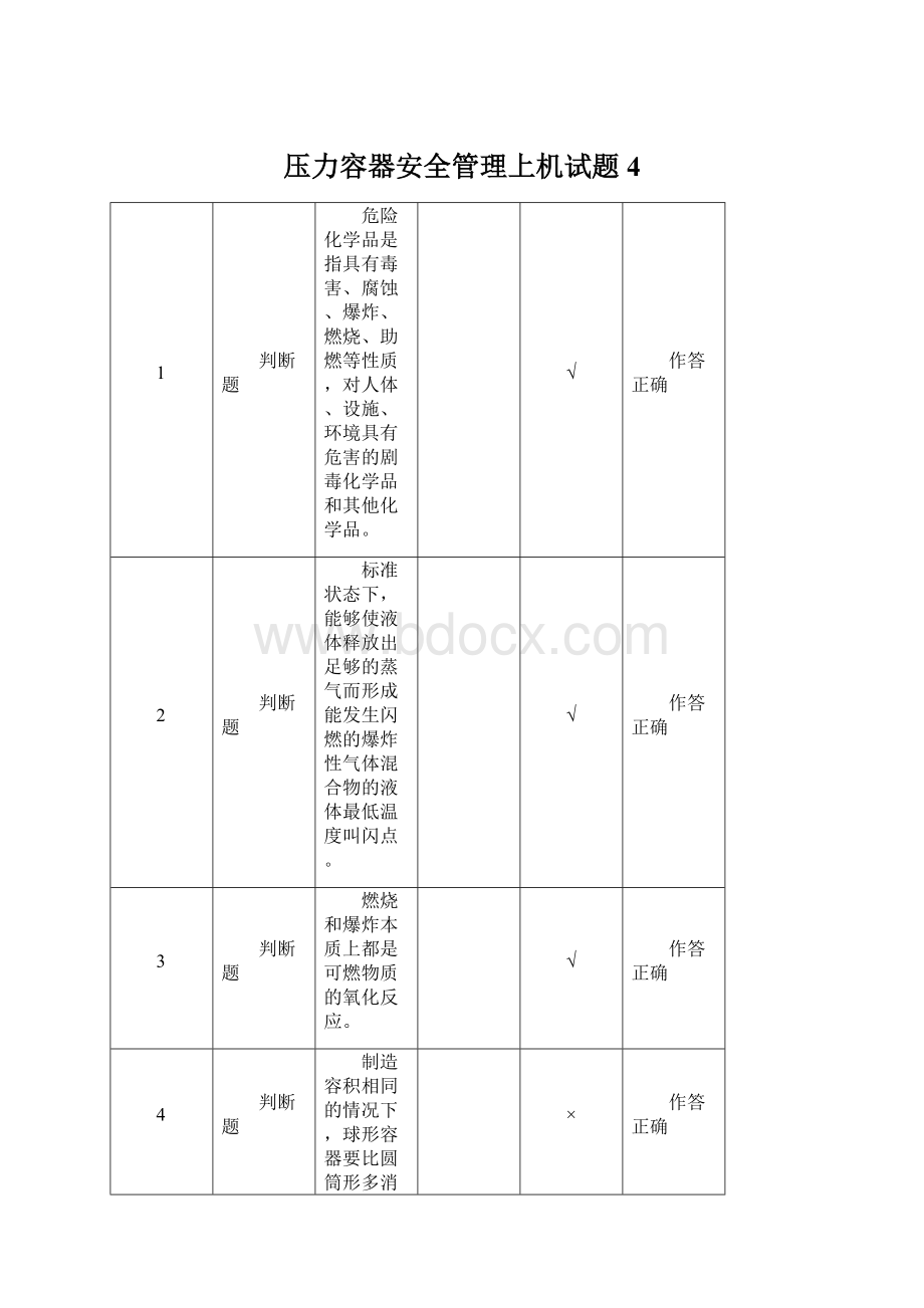 压力容器安全管理上机试题4.docx