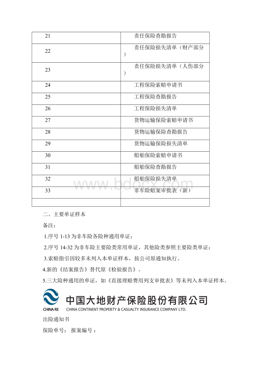 非车险理赔主要单证试用.docx_第2页