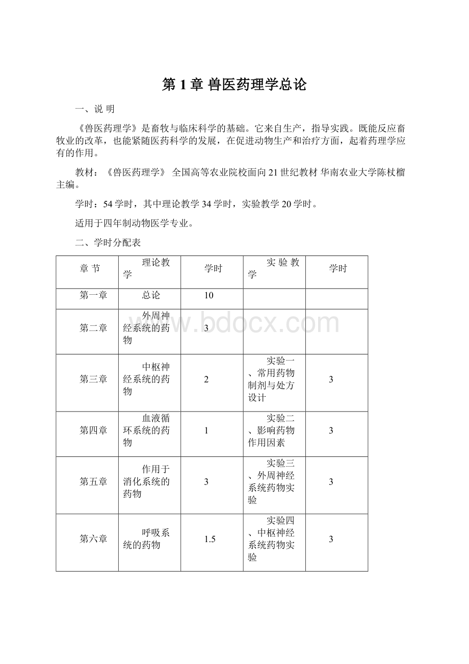 第1章 兽医药理学总论.docx_第1页