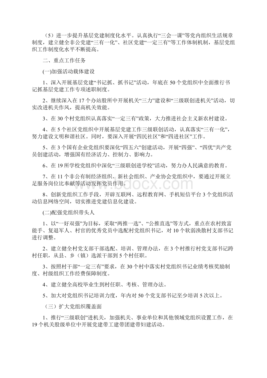 乡镇街道党委关于开展基层组织建设年活动的工作方案最新.docx_第2页