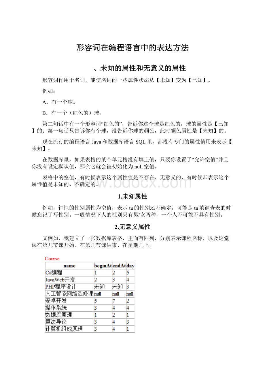 形容词在编程语言中的表达方法.docx