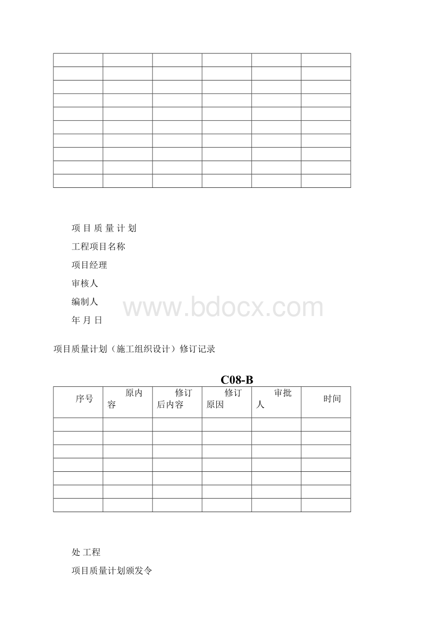 项目质量计划范本.docx_第2页