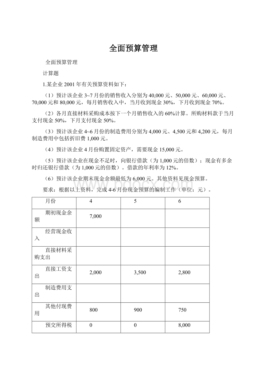 全面预算管理.docx