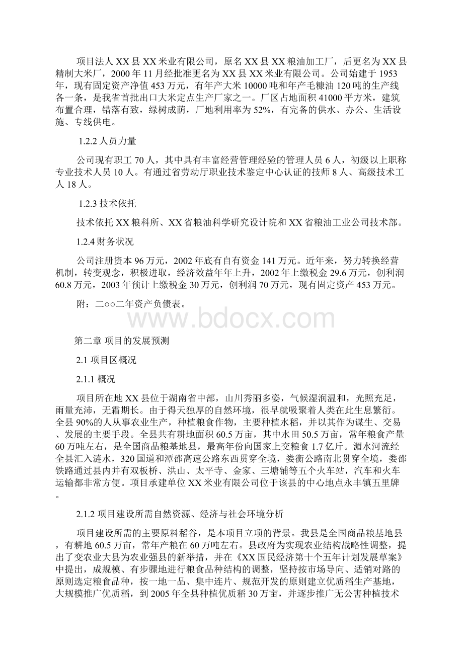 6万吨年精制米建设可行性研究报告书.docx_第3页