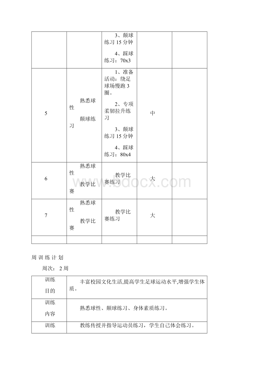 秦英小学足球训练周计划.docx_第3页