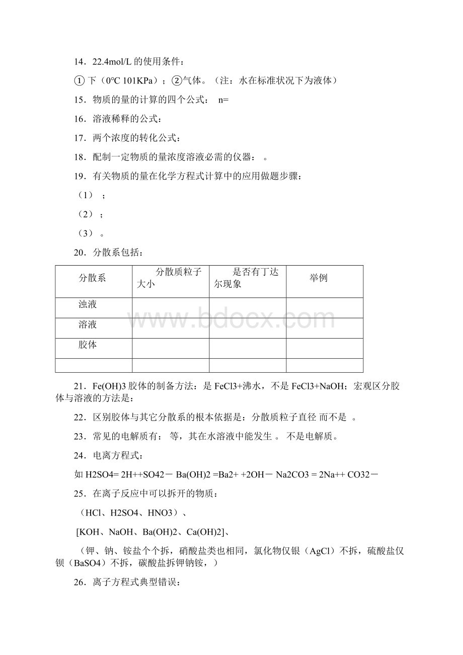 高中化学学业水平测试常考必背知识点汇总.docx_第2页