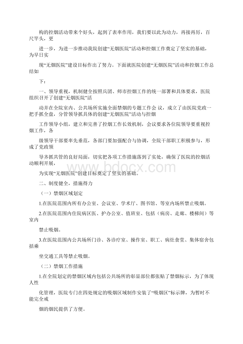 优秀工作总结范文医院控烟工作总结.docx_第3页