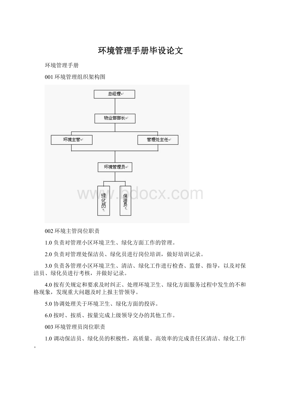 环境管理手册毕设论文.docx_第1页