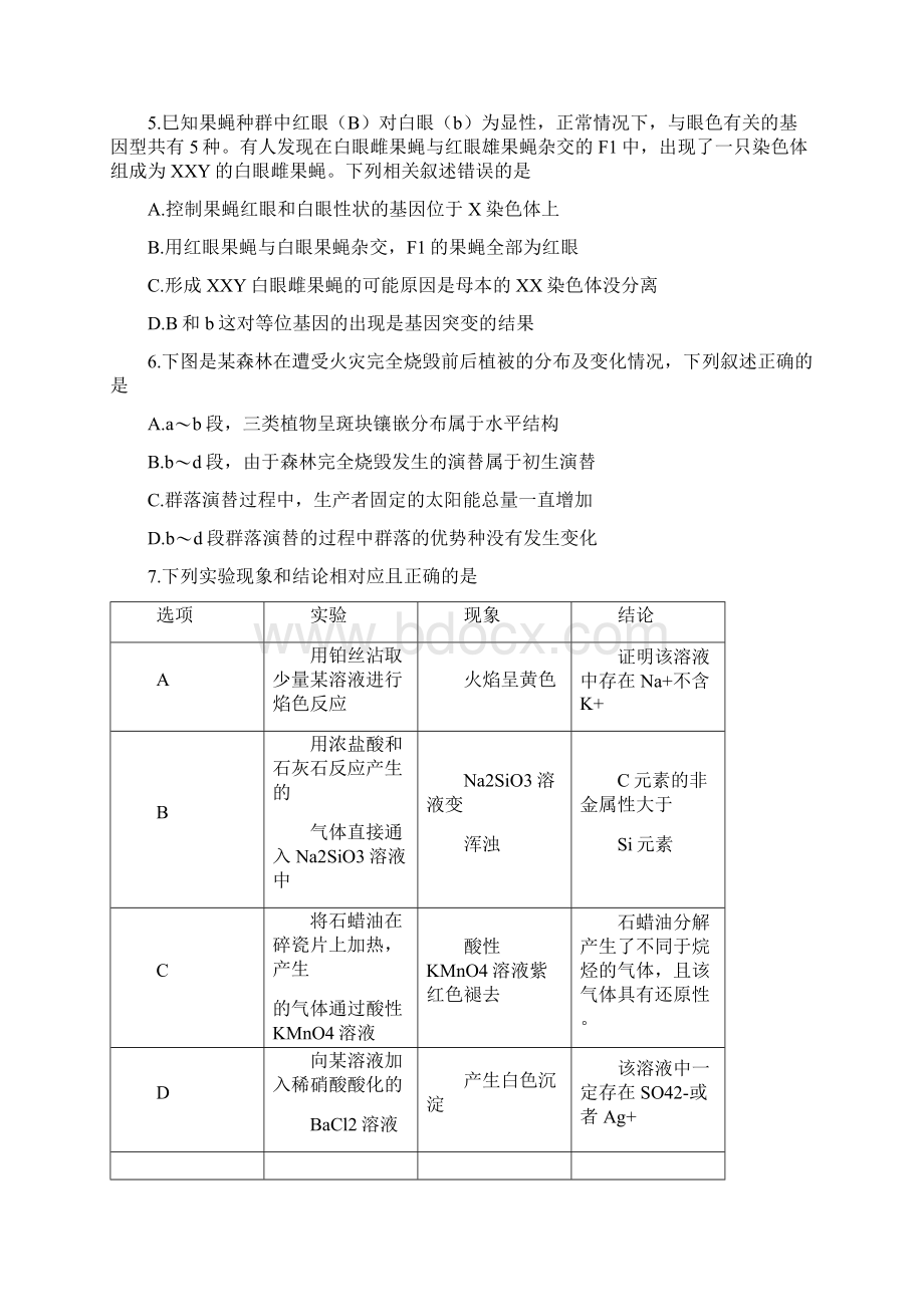 河北省衡水中学届高三高考押题三理科综合.docx_第2页