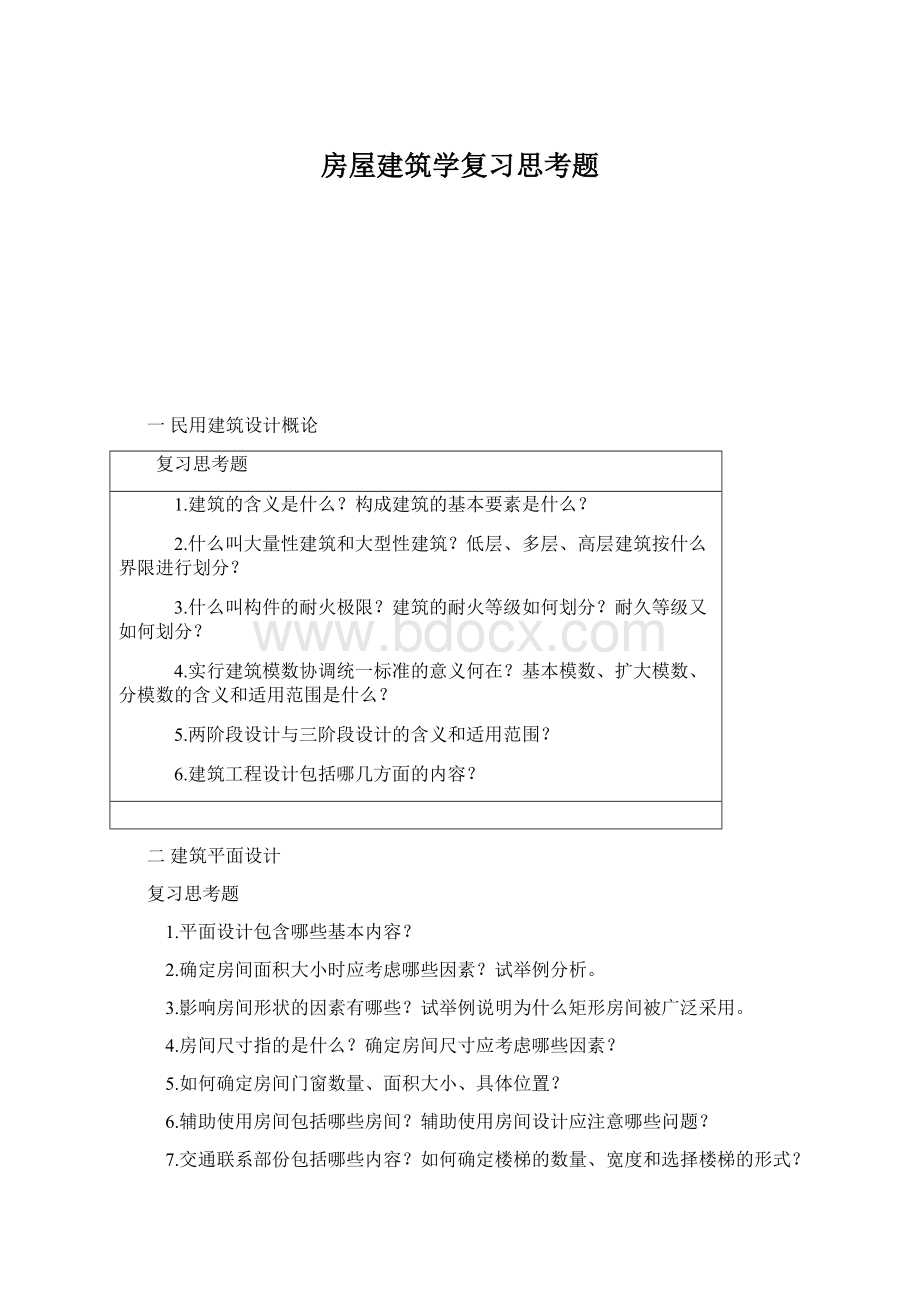 房屋建筑学复习思考题.docx_第1页