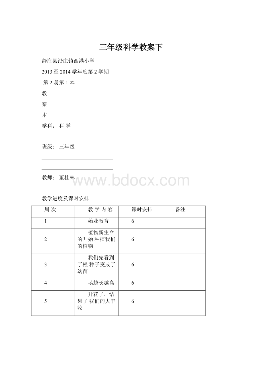 三年级科学教案下.docx