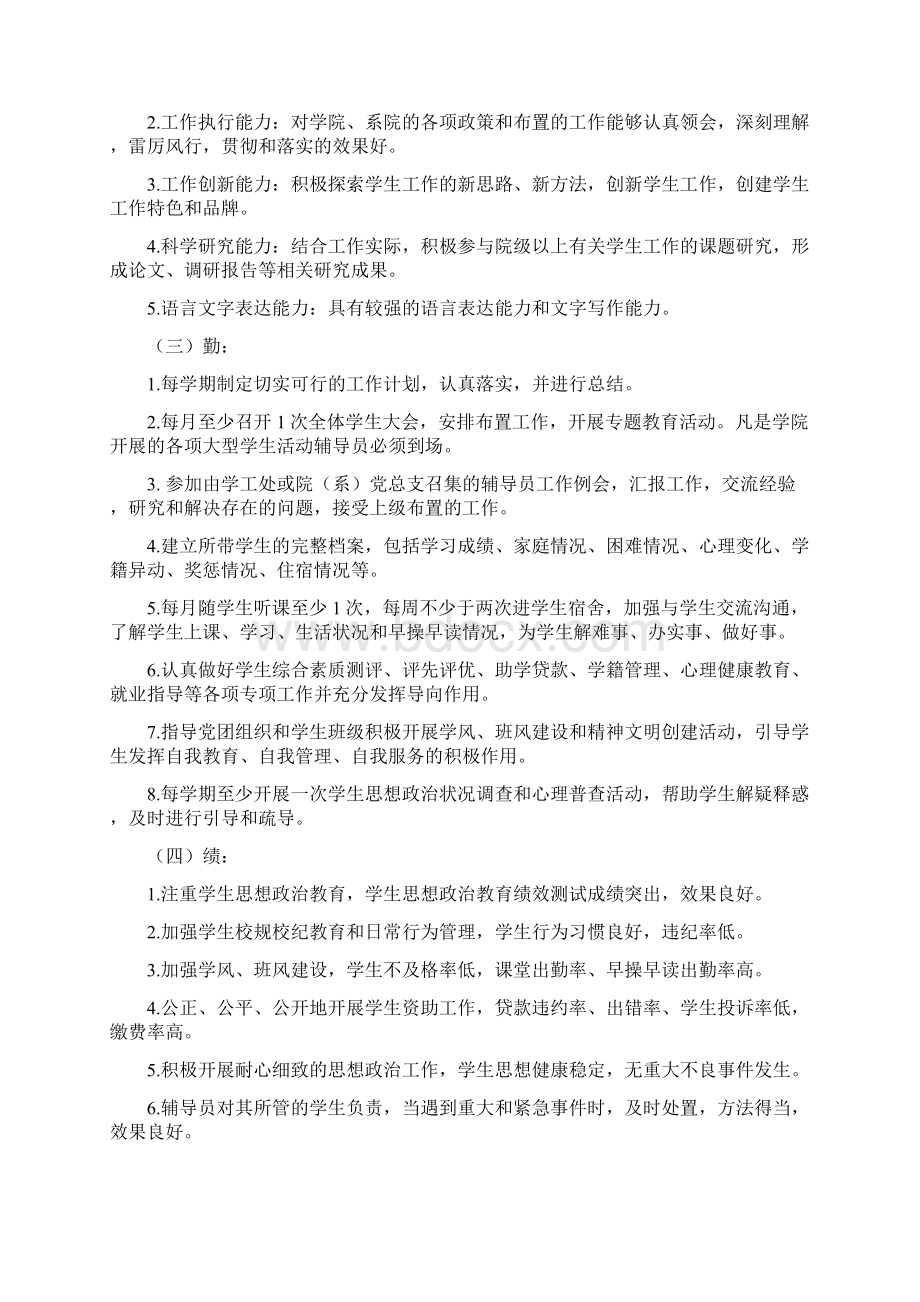 学院辅导员工作考评办法.docx_第2页