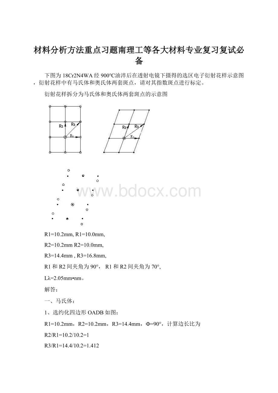 材料分析方法重点习题南理工等各大材料专业复习复试必备.docx