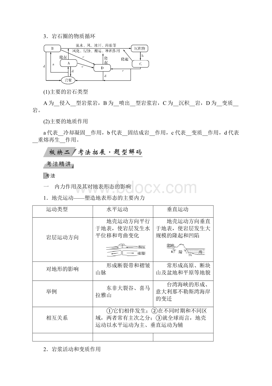 版高考地理大一轮优选全国通用版讲义第13讲 营造地表形态的力量 Word版含答案.docx_第3页