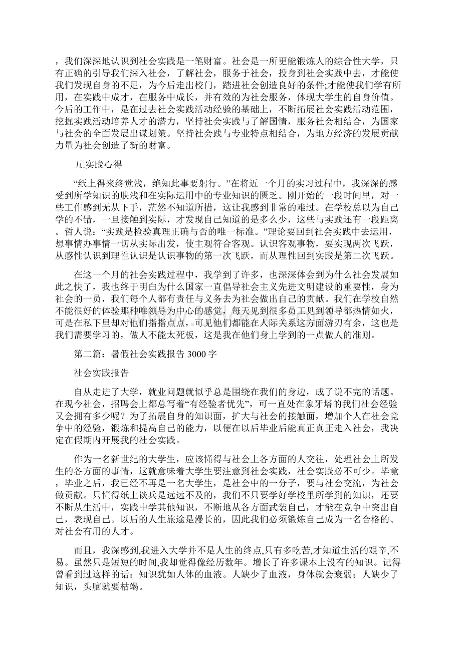 暑假社会实践报告3000精选多篇.docx_第3页