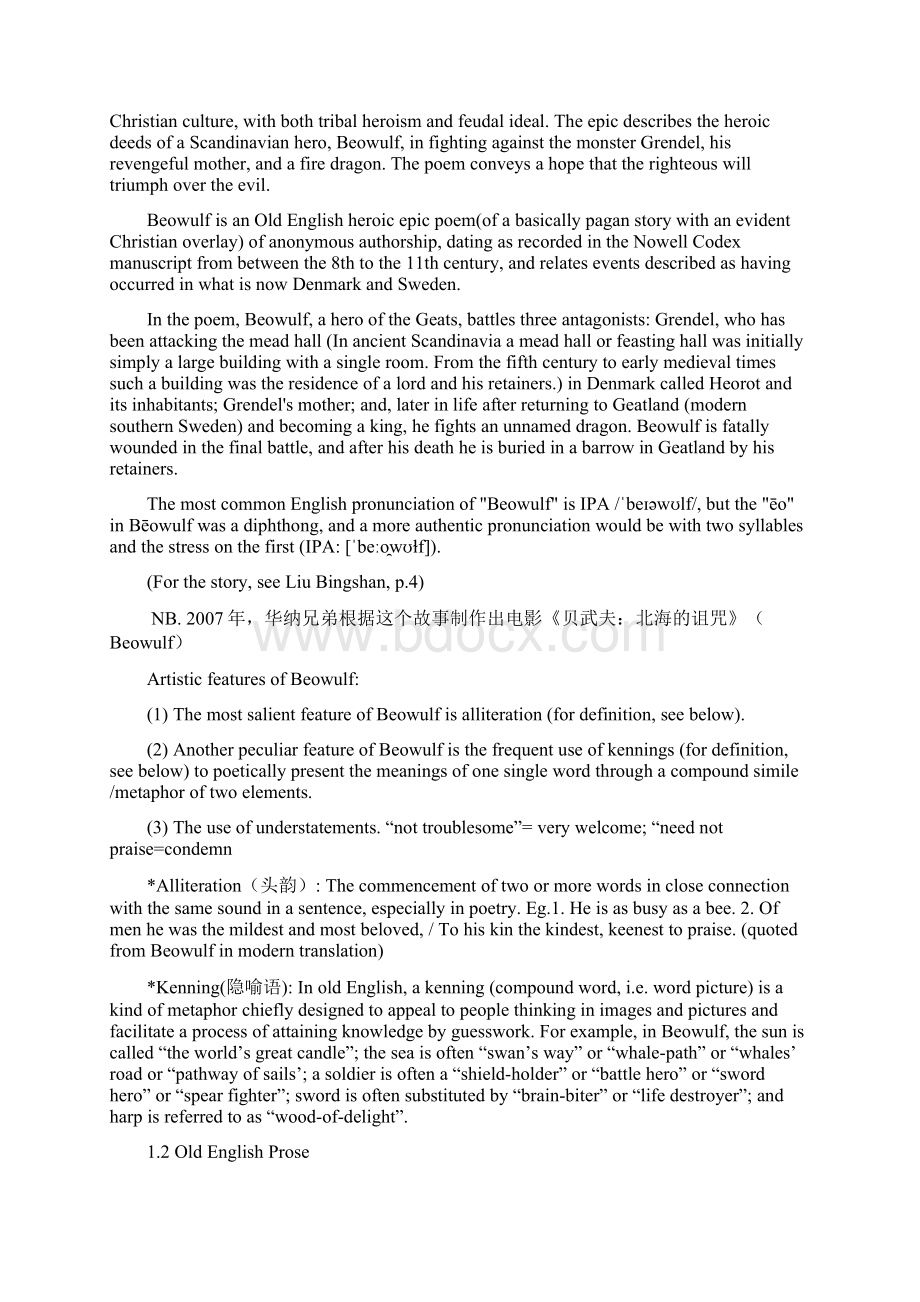 英国文选史Chapters 1 Overview and 2 Middle Ages.docx_第2页