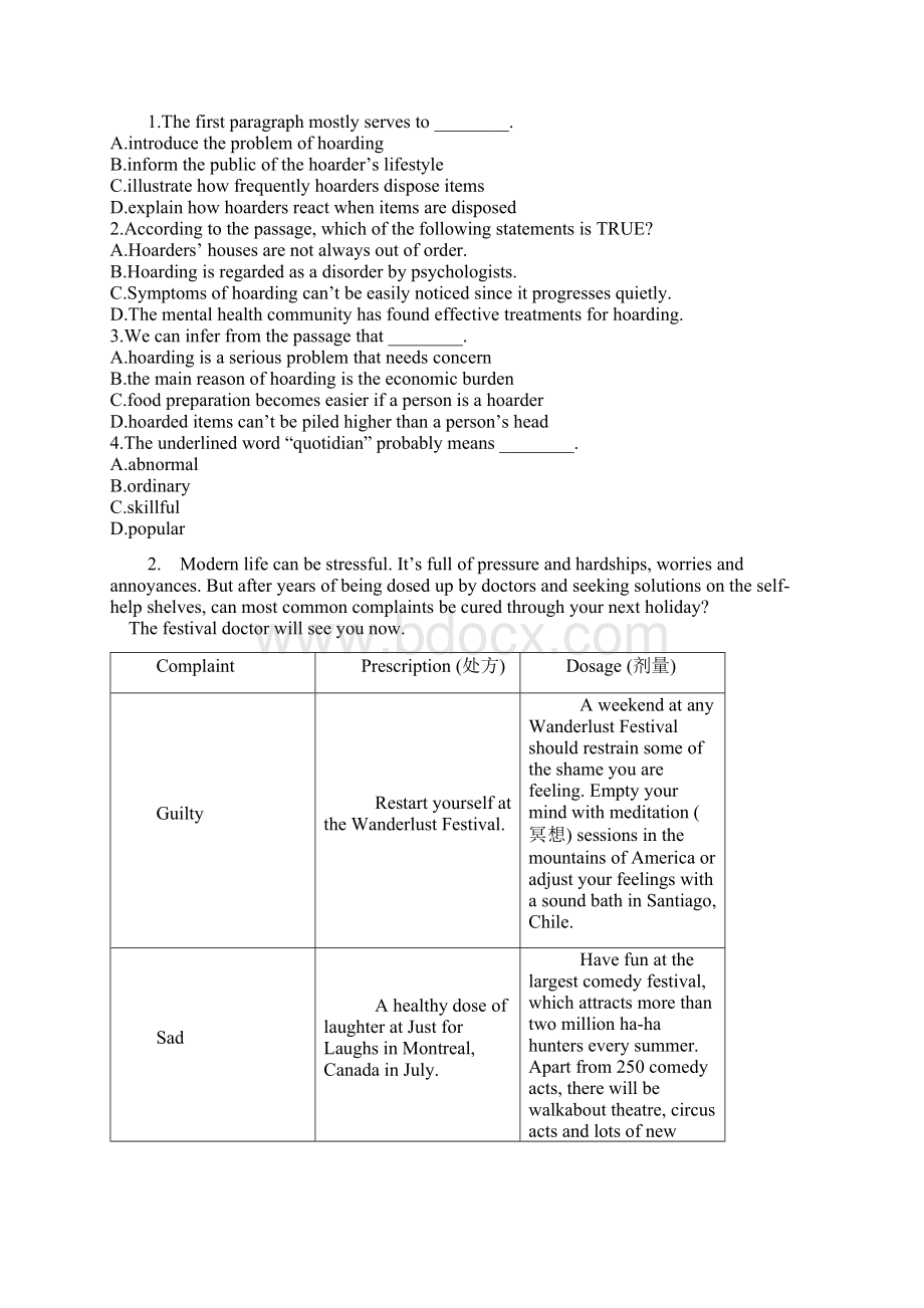 高考倒计时第三天英语必考题型阅读理解专练.docx_第2页