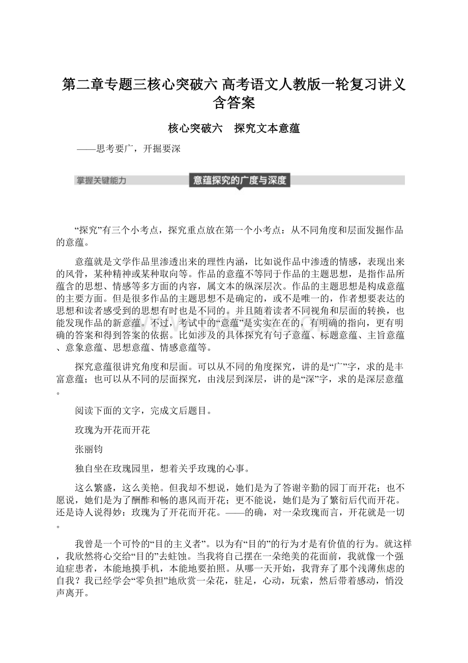 第二章专题三核心突破六 高考语文人教版一轮复习讲义含答案.docx