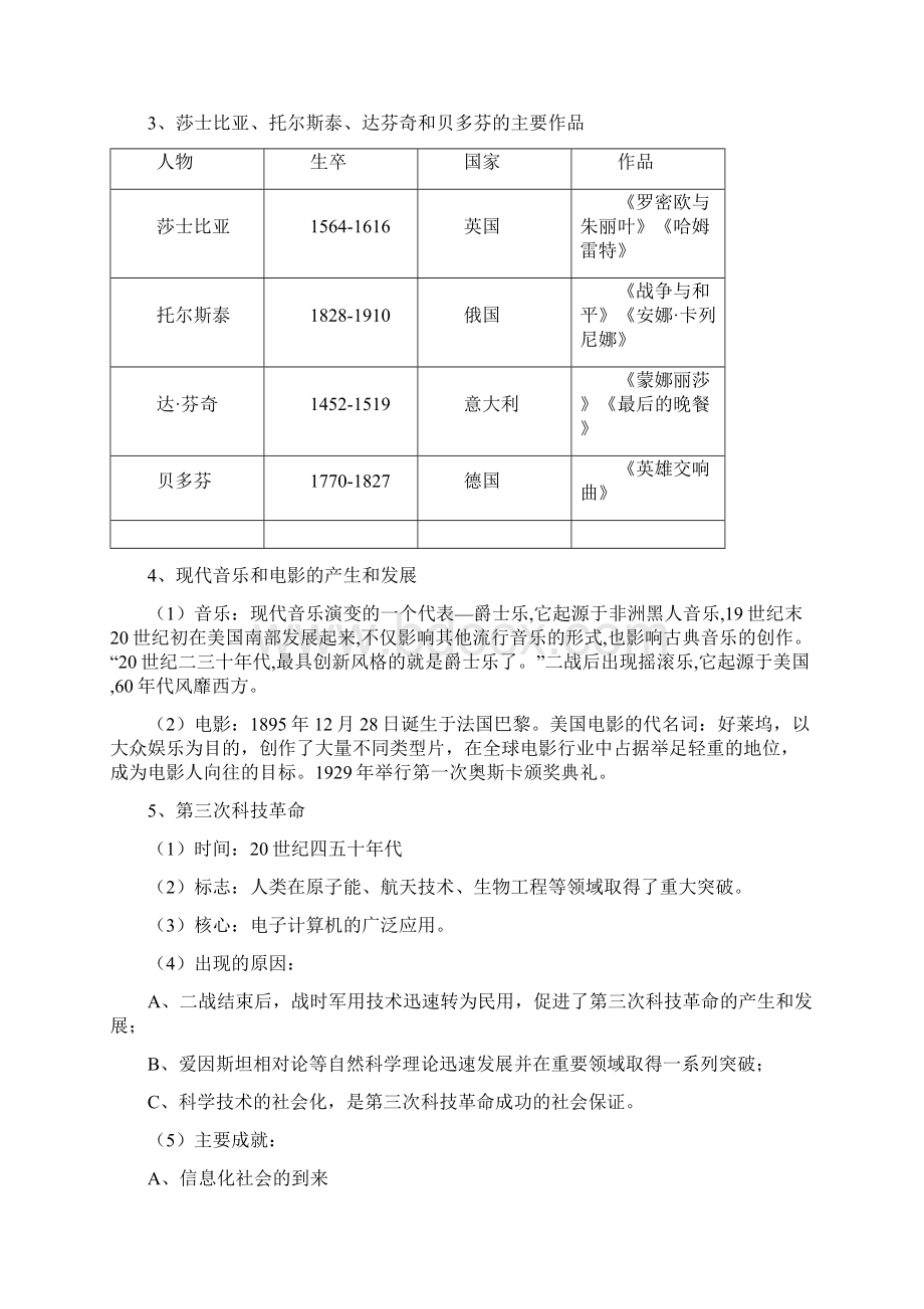 第8课时世界近现代史 近代科学与思想文化现代科学技术及第三次工业革命11页.docx_第2页