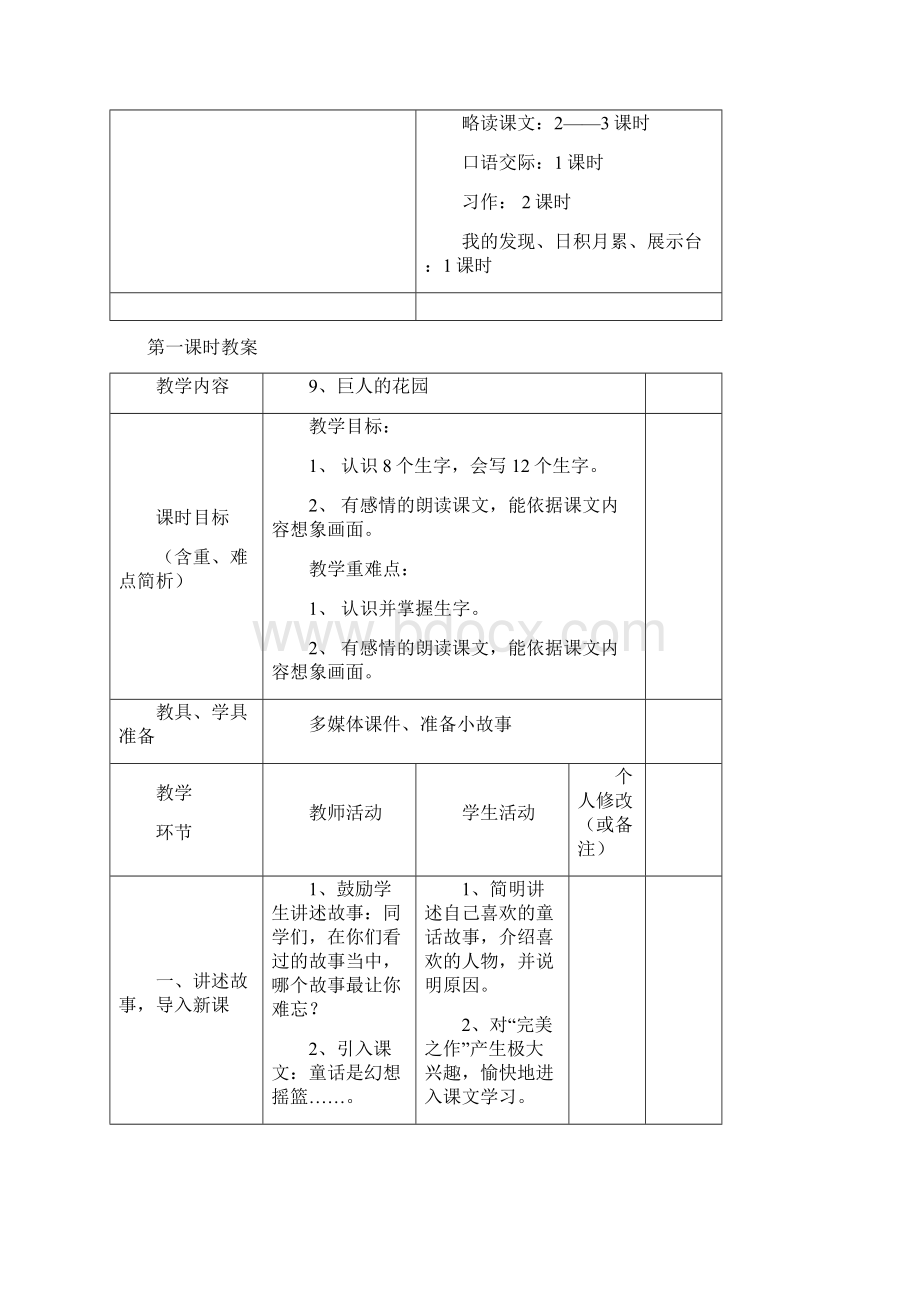 四年级语文第七册第三单元备课.docx_第2页