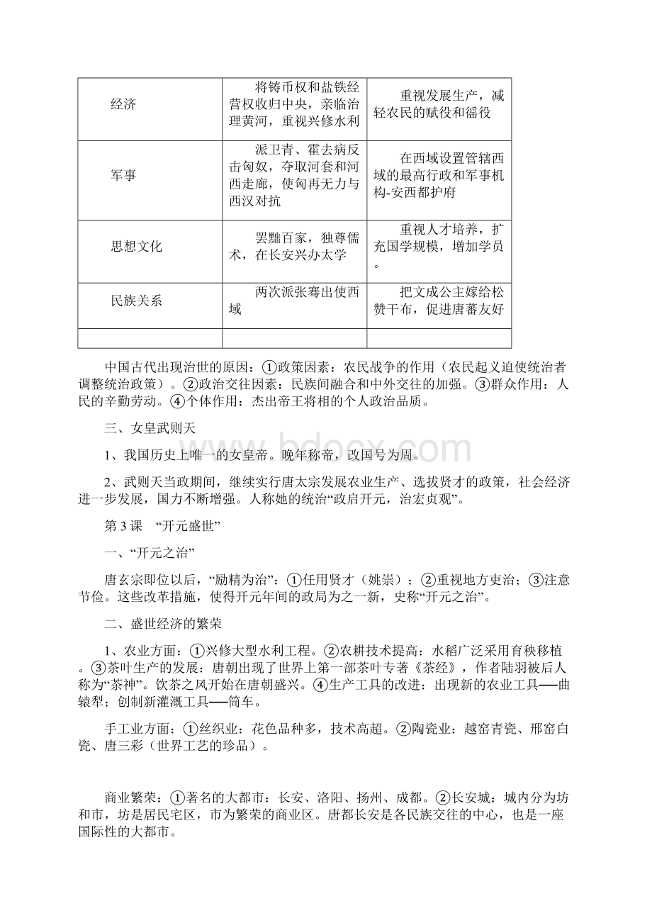 新人教版七年级下册历史知识要点归纳总结.docx_第3页