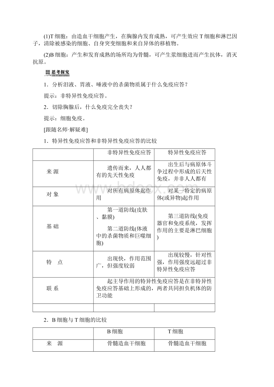 学年高中生物北师大版必修三教学案第2章 第2节 第1课时 免疫应答 Word版含答案.docx_第2页