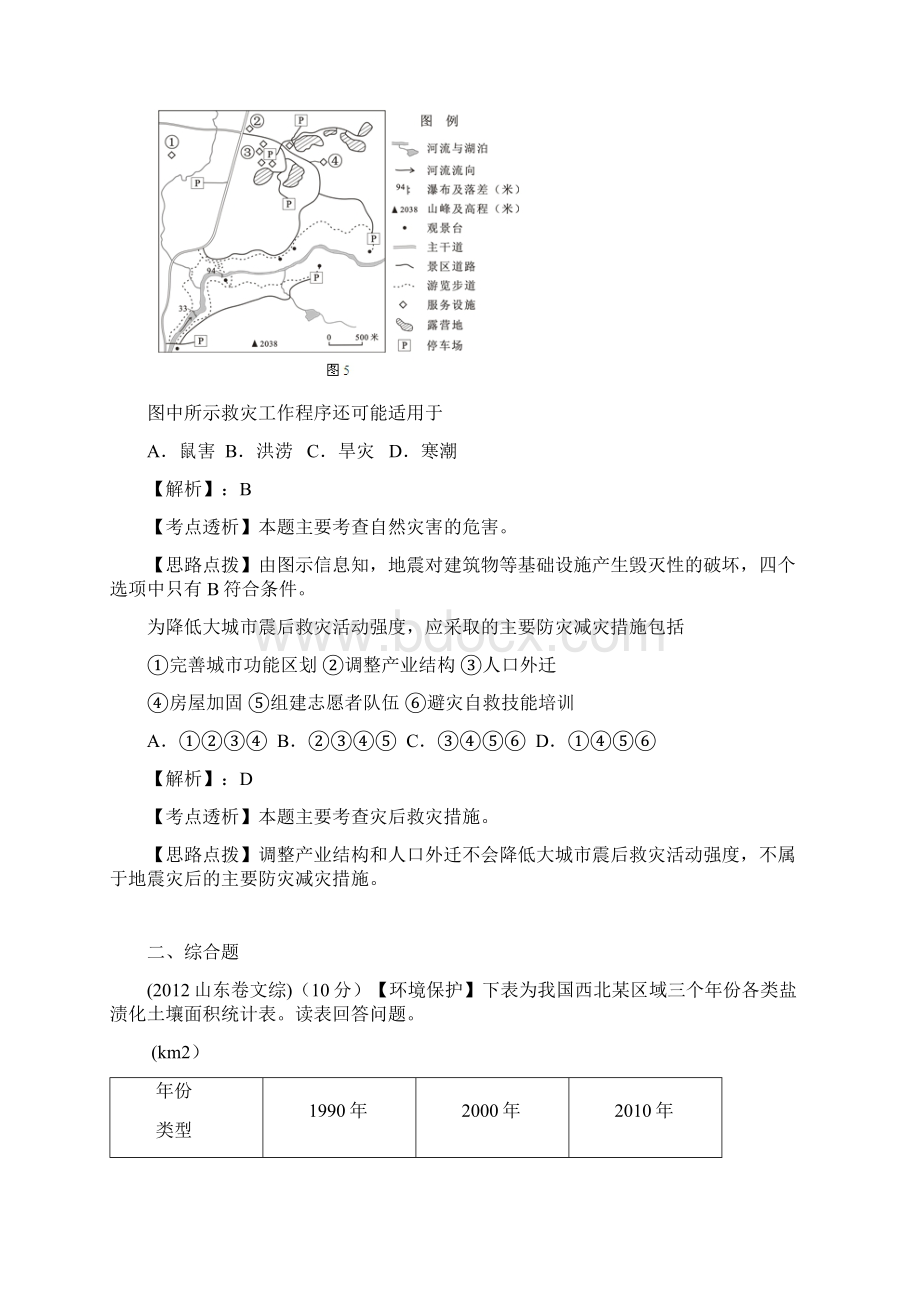 高考真题分类汇编专题9环境保护与自然灾害.docx_第2页