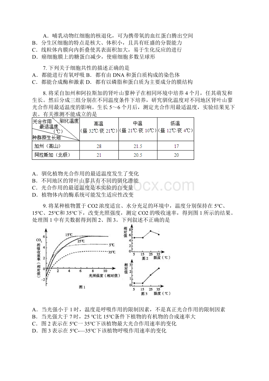 浙江省嵊州二中届高三月考试题 生物.docx_第2页