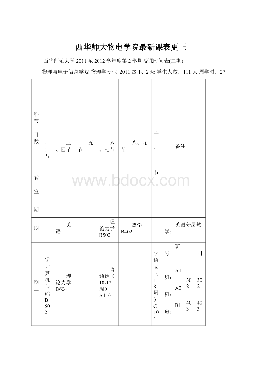 西华师大物电学院最新课表更正.docx_第1页