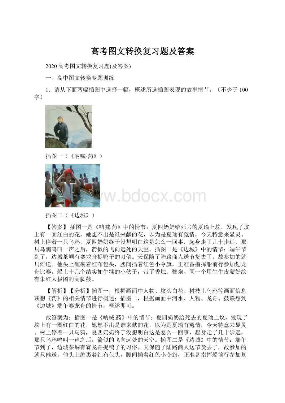 高考图文转换复习题及答案.docx_第1页